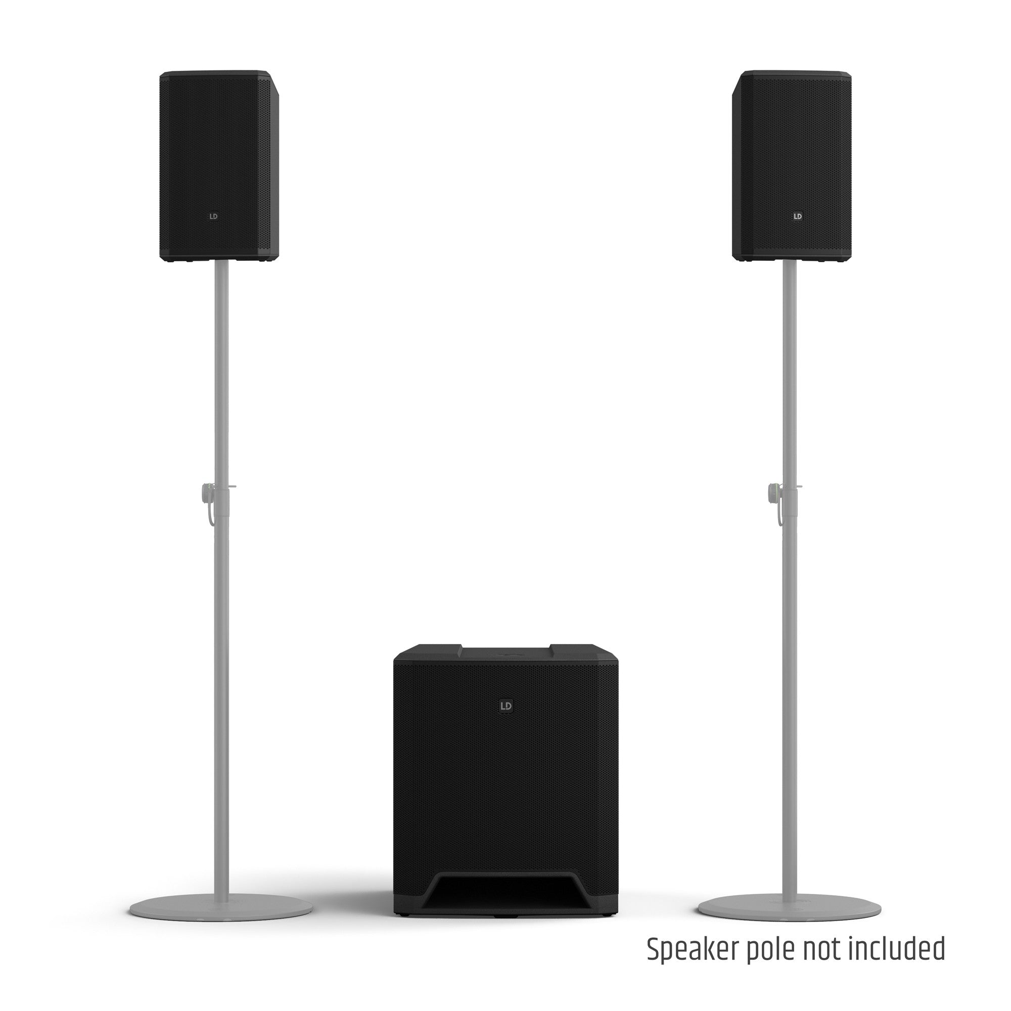 LD Systems LDDAVE18G4XINT 4000W Bluetooth 5.0 Streaming  Compact 2.1 powered PA system - 2x 8" Satellite + 18" Sub Sub - Set