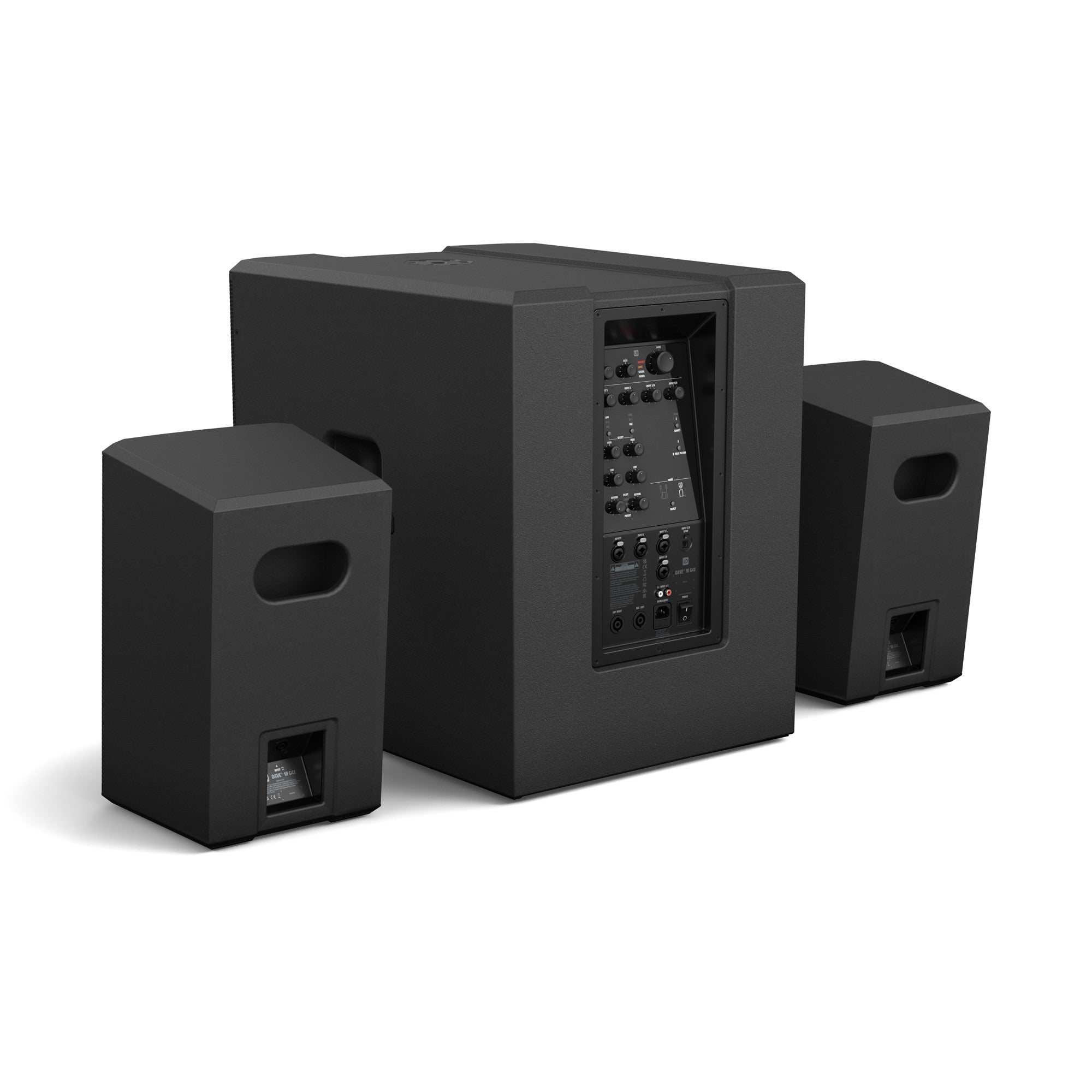 LD Systems LDDAVE18G4XINT 4000W Bluetooth 5.0 Streaming  Compact 2.1 powered PA system - 2x 8" Satellite + 18" Sub Sub - Set