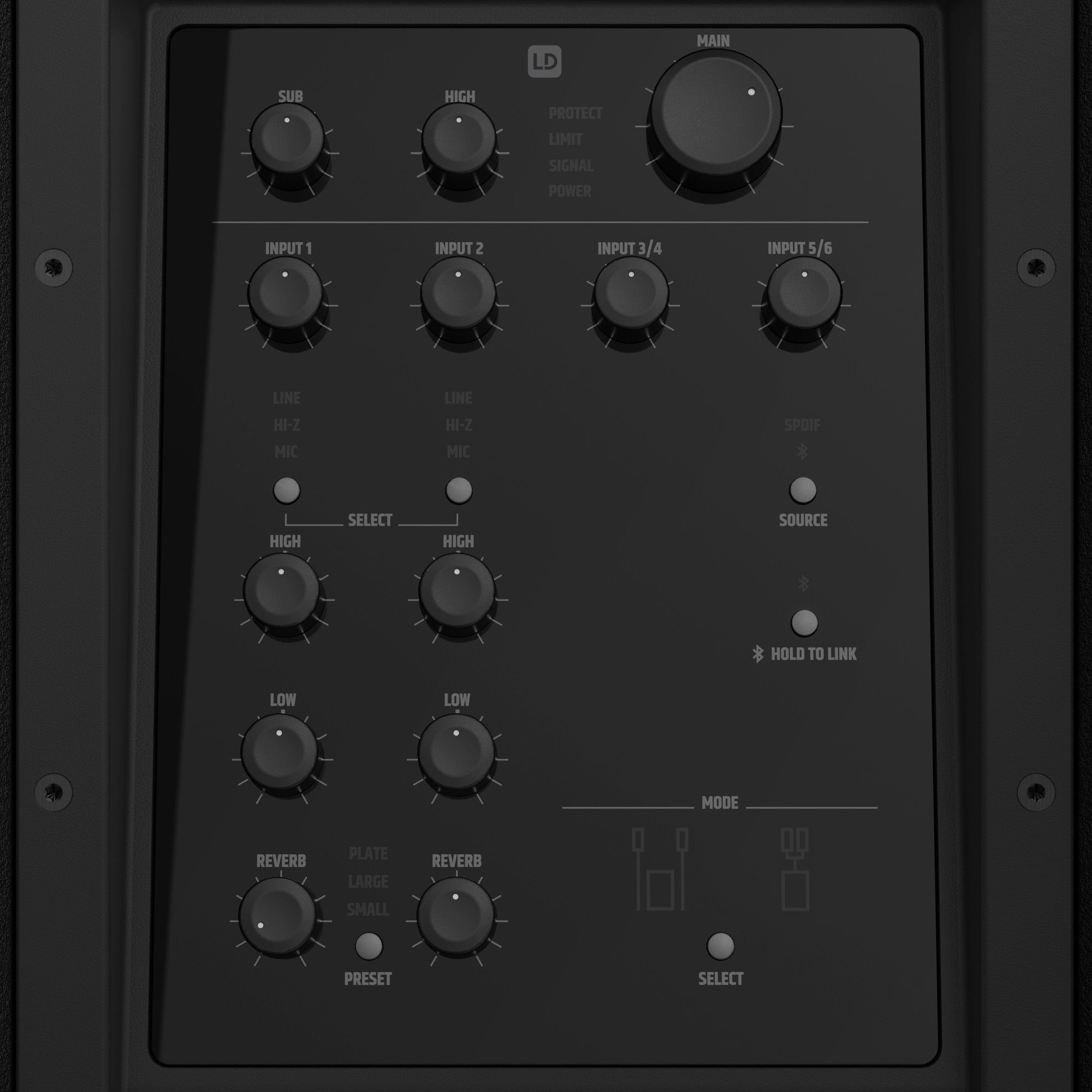 LD Systems LDDAVE18G4XINT 4000W Bluetooth 5.0 Streaming  Compact 2.1 powered PA system - 2x 8" Satellite + 18" Sub Sub - Set