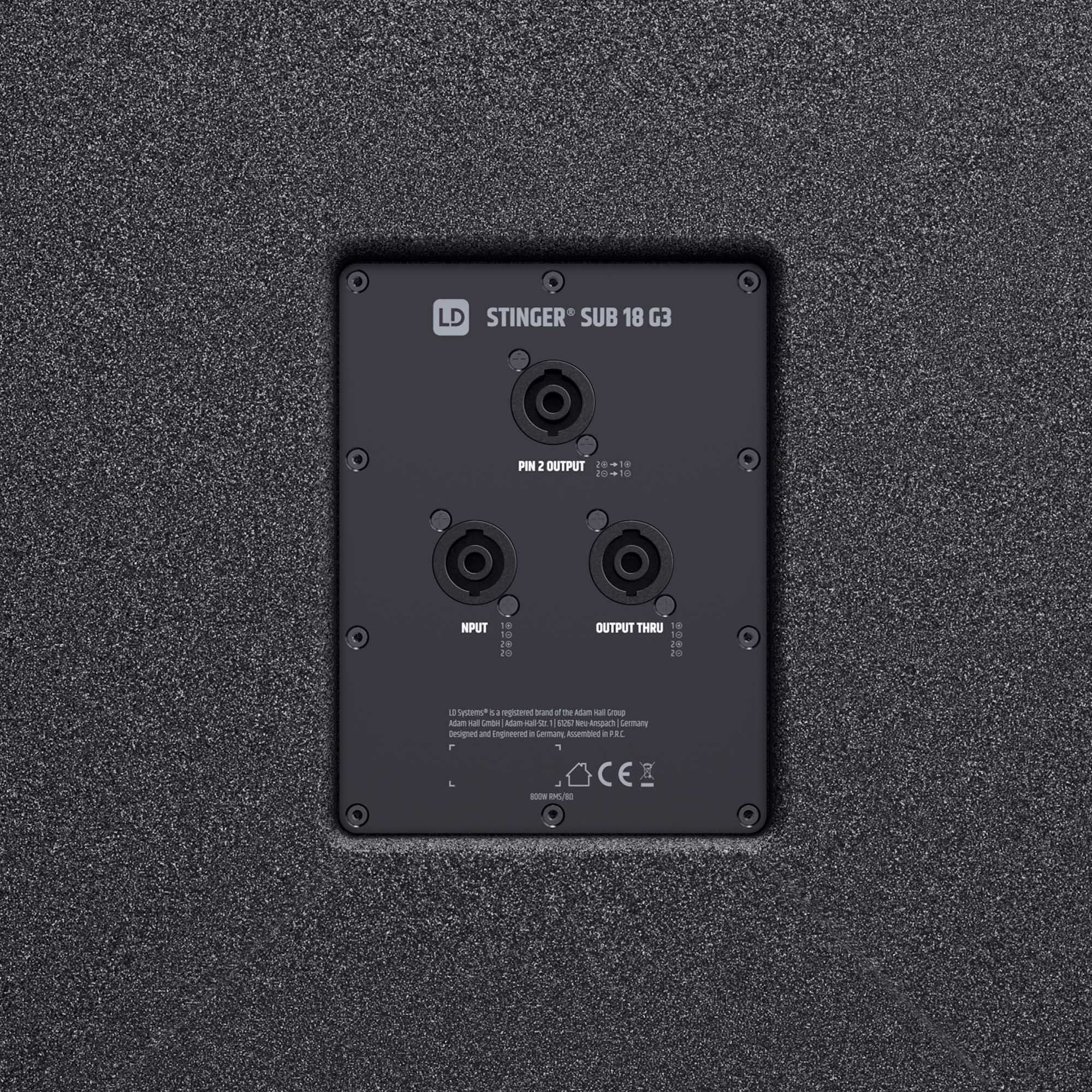 LD Systems STINGER SUB18G3 18” Passive Bass Reflex PA Subwoofer (Each)