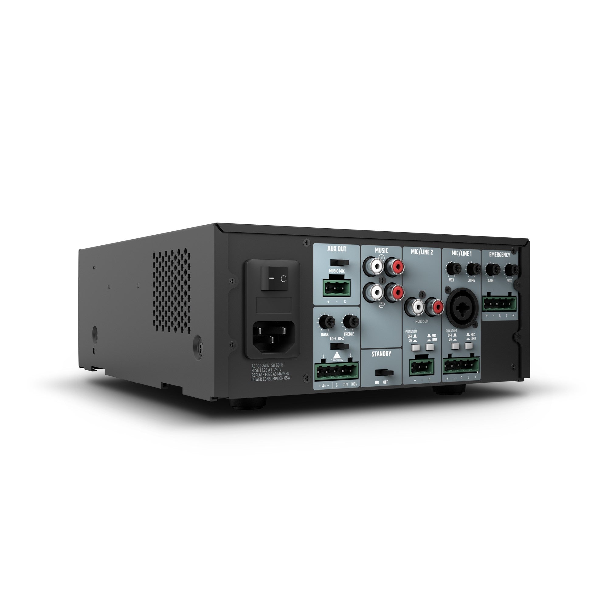 LD Systems LDIMA30INT Installation Mixing Amplifer 30 W@ 4 Ohm / 100 V / 70 V, BT, Aux in, Mic in