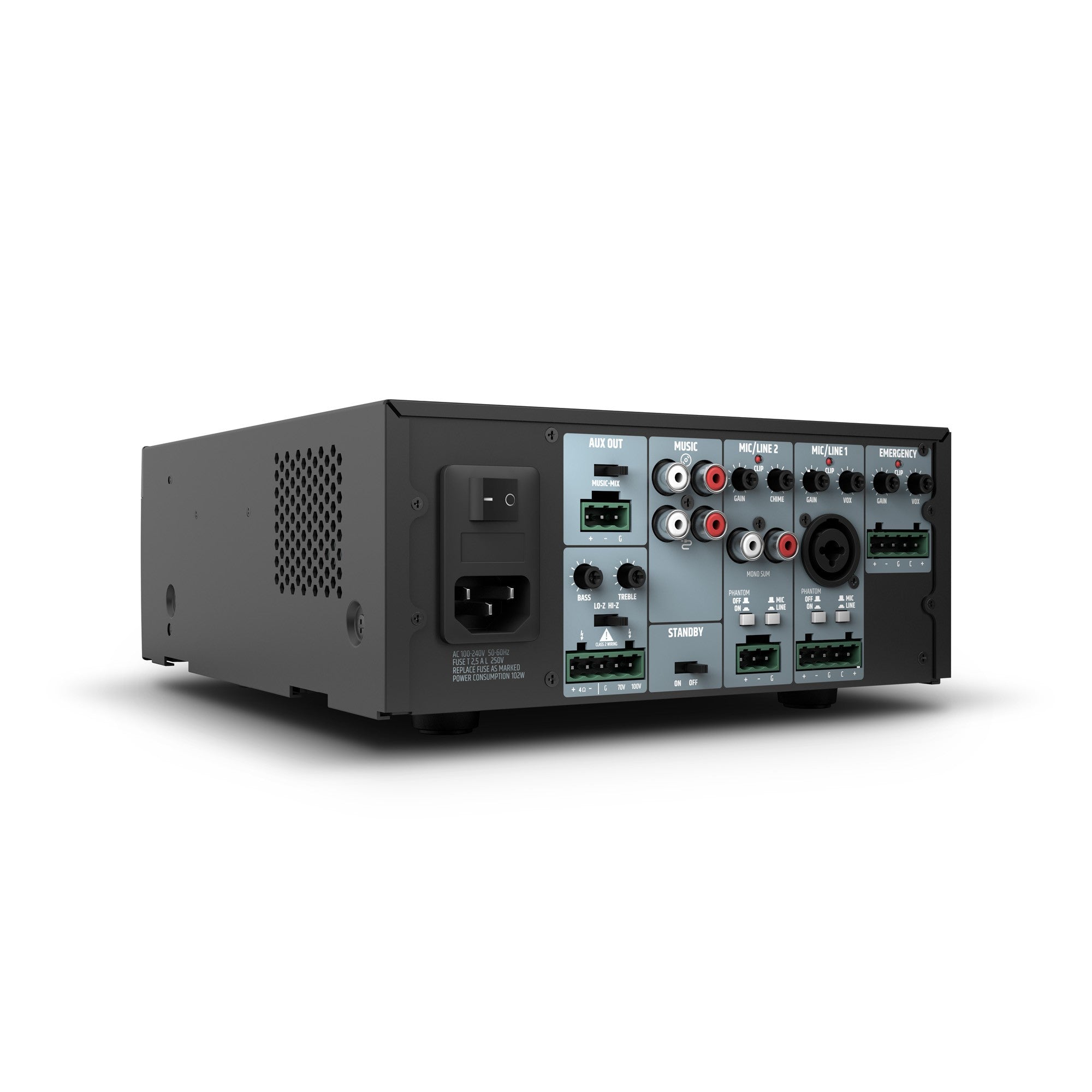 LD Systems LDIMA60INT Installation Mixing Amplifer 60 W@ 4 Ohm / 100 V / 70 V, BT, Aux in, Mic in