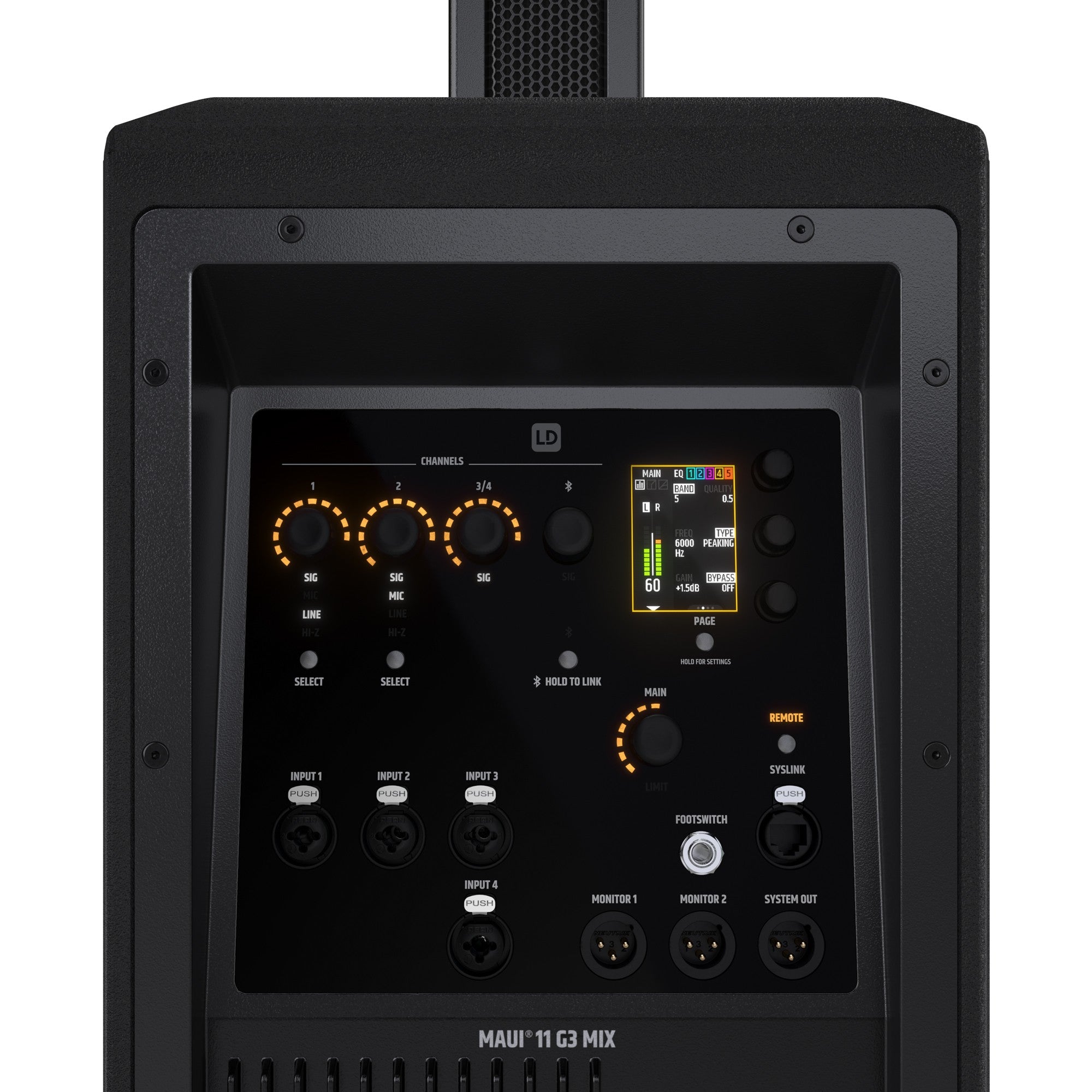 LD Systems LDMAUI11G3MIXINT Portable Cardioid Column PA System 1460W ,Bluetooth with Digital Mixer - Each