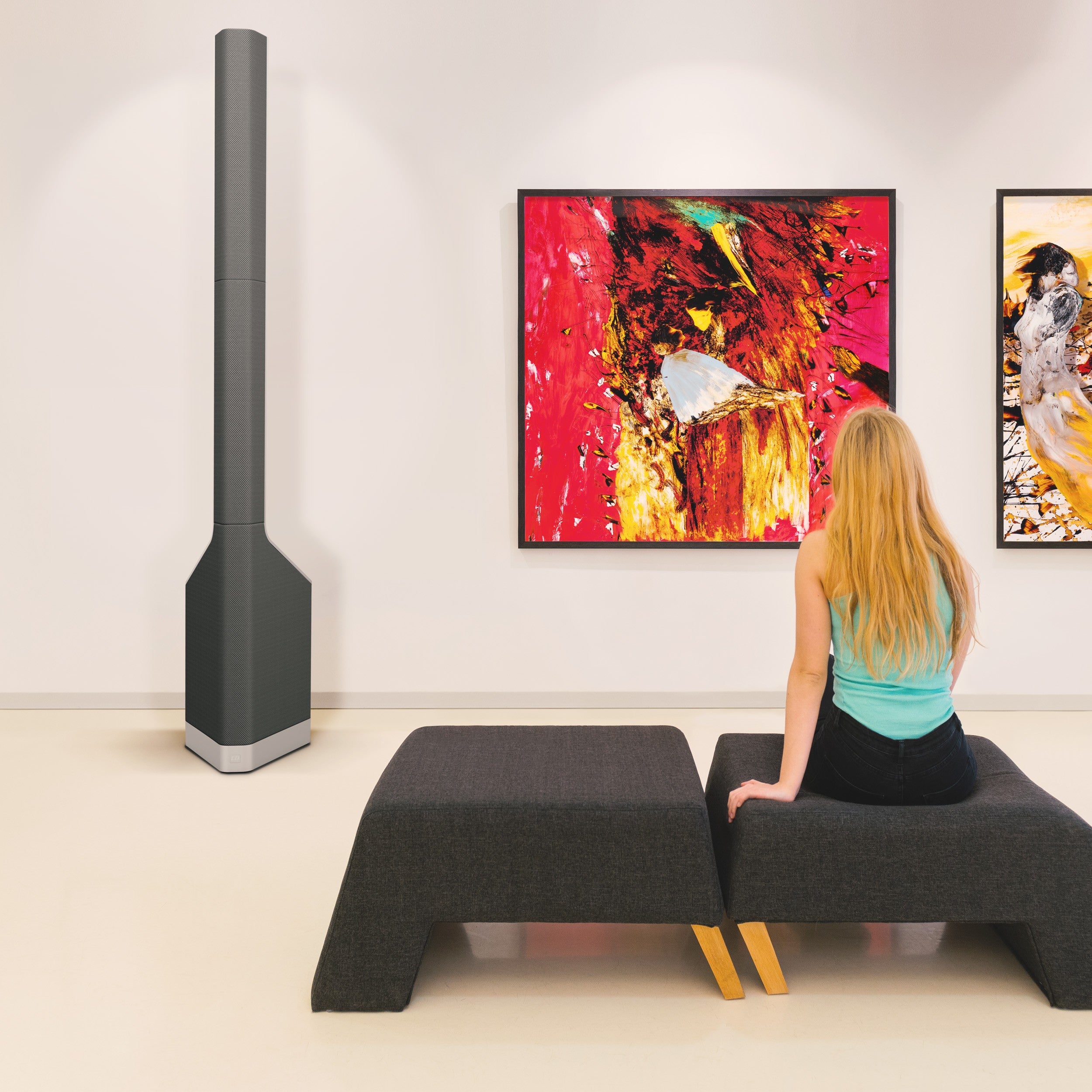 LD Systems LDMAUIP900B Owered Column PA System 2800W by Porsche Design Studio in Graphite - Each