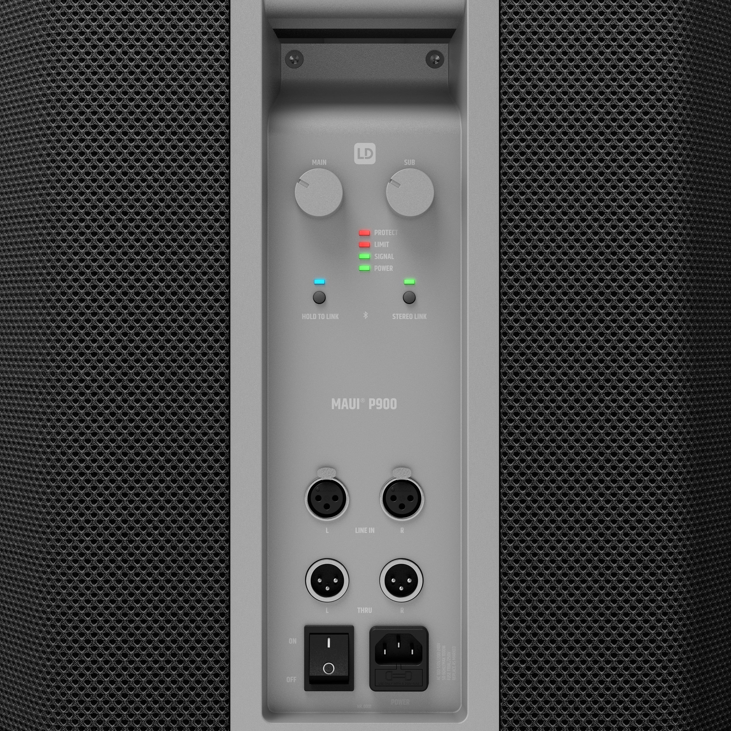 LD Systems LDMAUIP900B Owered Column PA System 2800W by Porsche Design Studio in Graphite - Each