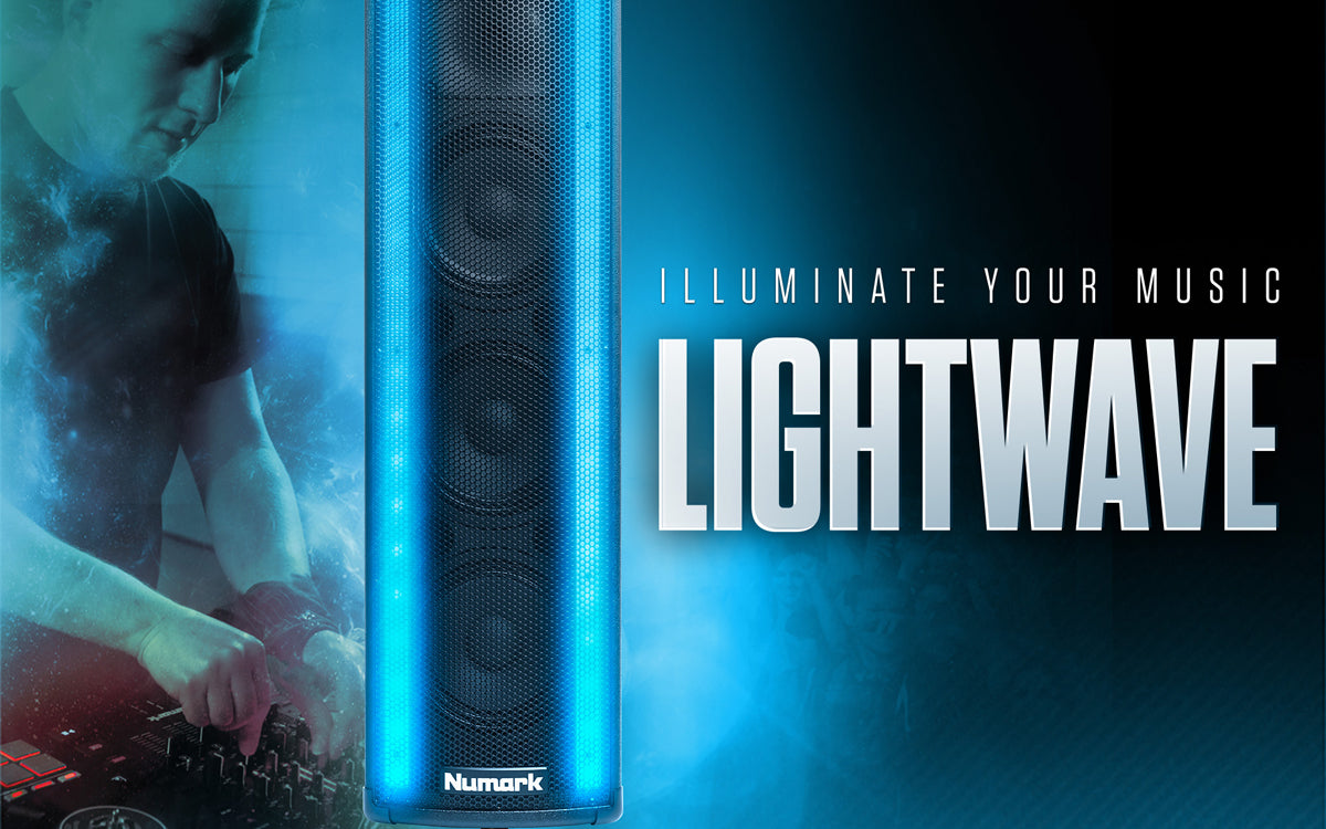 Numark  Lightwave DJ Active Loudspeaker 200W 6.5"  with Built-in Beat Sync’d Light Show - Each