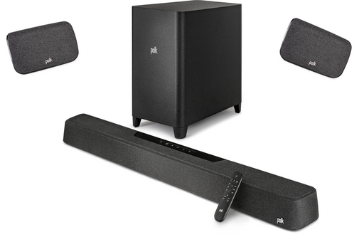 Polk Audio Magnifi Maxx AX 5.1.2 Soundbar Dolby Atmos With Wireless 10" Subwoofer and SR-II Surround Speakers System