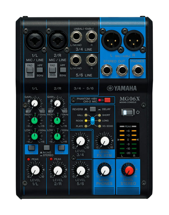 Yamaha MG06X 6-Channel Mixer with Effects - Each
