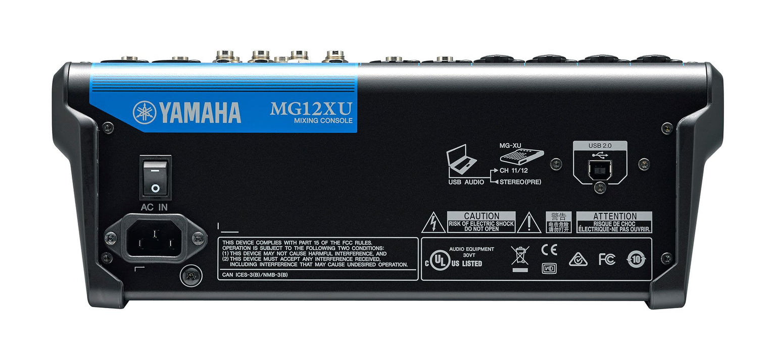 Yamaha MG12XU 12-Channel Mixing Console: Max. 6 Mic / 12 Line Inputs (incl. FX) - Each