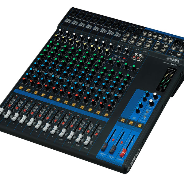 Yamaha MG16 16-Channel Mixing Console: Max. 10 Mic / 16 Line Inputs -