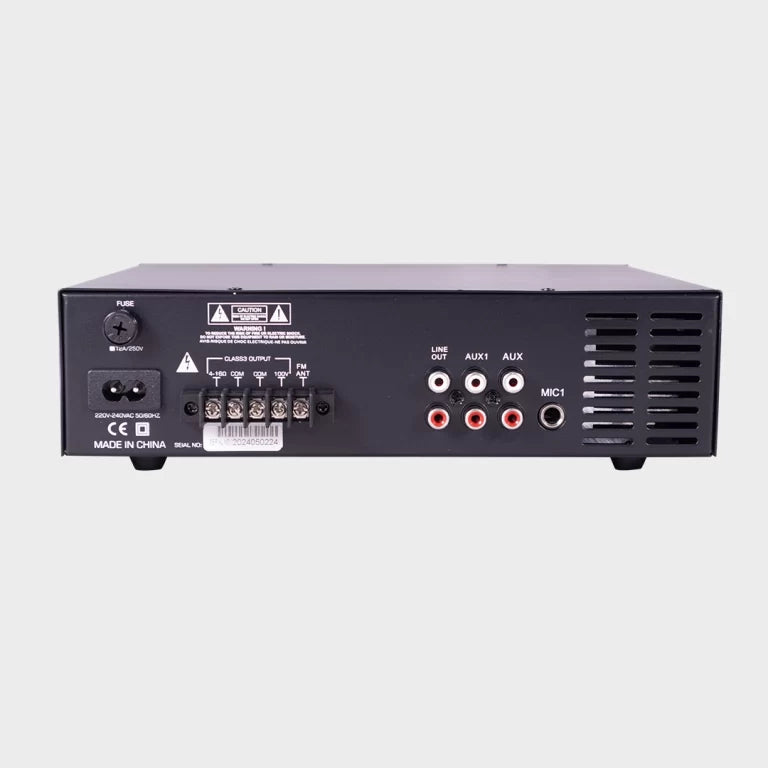 PA60 60W Mixer Amplifier with Bluetooth, USB Playback and Multi-Input Connectivity for Professional PA and Background Music Systems - Audiomaxx India