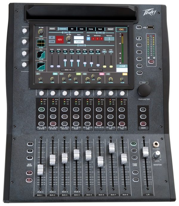 Peavey Aureus® 28 Digital Mixer 28-Channel Console with Touchscreen, DSP Effects, USB Recording & Wi-Fi Control (230V) - Audiomaxx India