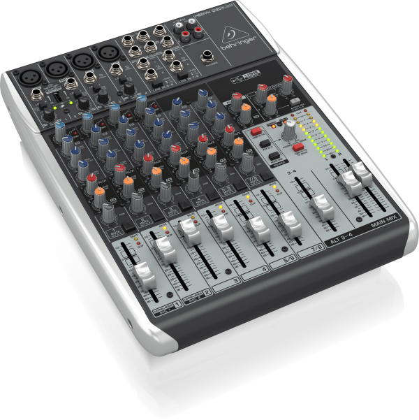 Behringer  XENYX Q1204USB Premium 12-Input 2/2-Bus Mixer with XENYX Mic Preamps and Compressors, Wireless Option and USB/Audio Interface - Each