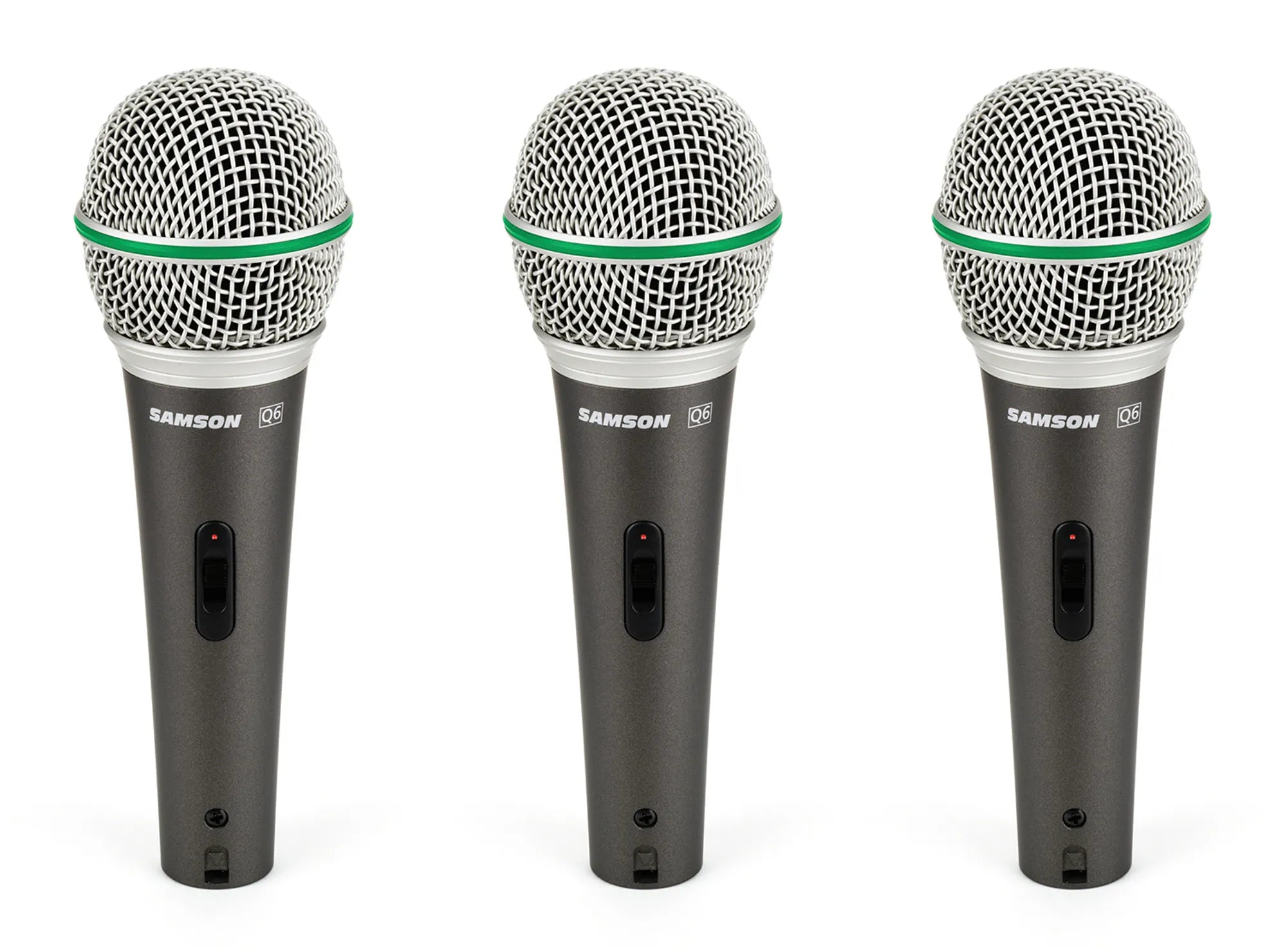 Samson Q6 Neodymium Supercardioid Dynamic Microphone - PACK OF 3