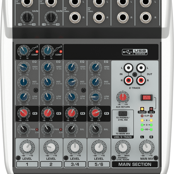 Behringer Xenyx Q802USB Premium 8-Input 2-Bus Mixer with XENYX Mic Pre