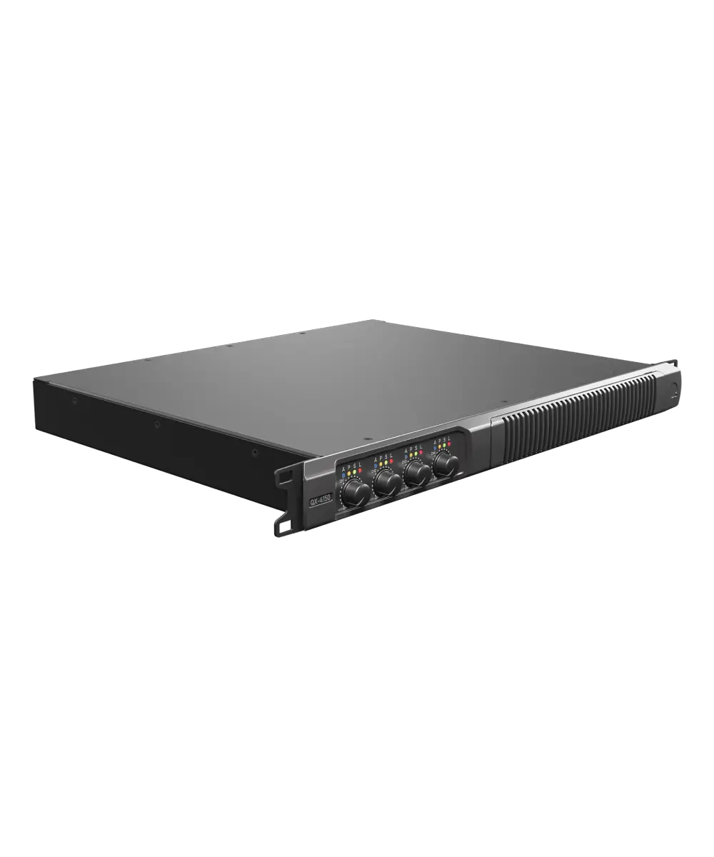 Quest QX4150 Professional 4×150W Multi-Channel Installation Power Amplifier for Commercial Audio & Distributed PA Systems