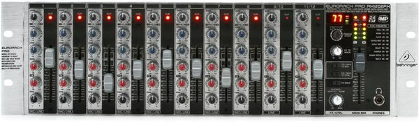 ラインミキサー Behringer eurorack pro RX1202FX Behringer Eurorack Pro RX1202FX Premium 12-Input Mic/Line Rack Mixer w