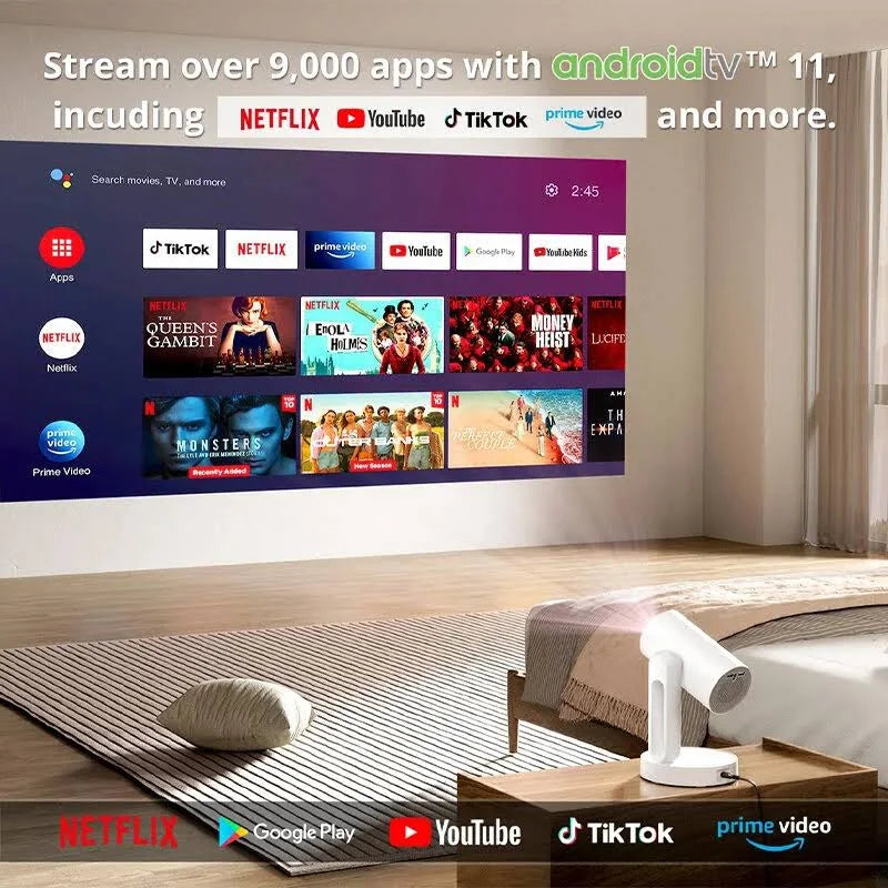 ETOE Starfish 2 1080P Smart Projector with Ambient Light for Modern Home Entertainment, Compact Design - Audiomaxx India