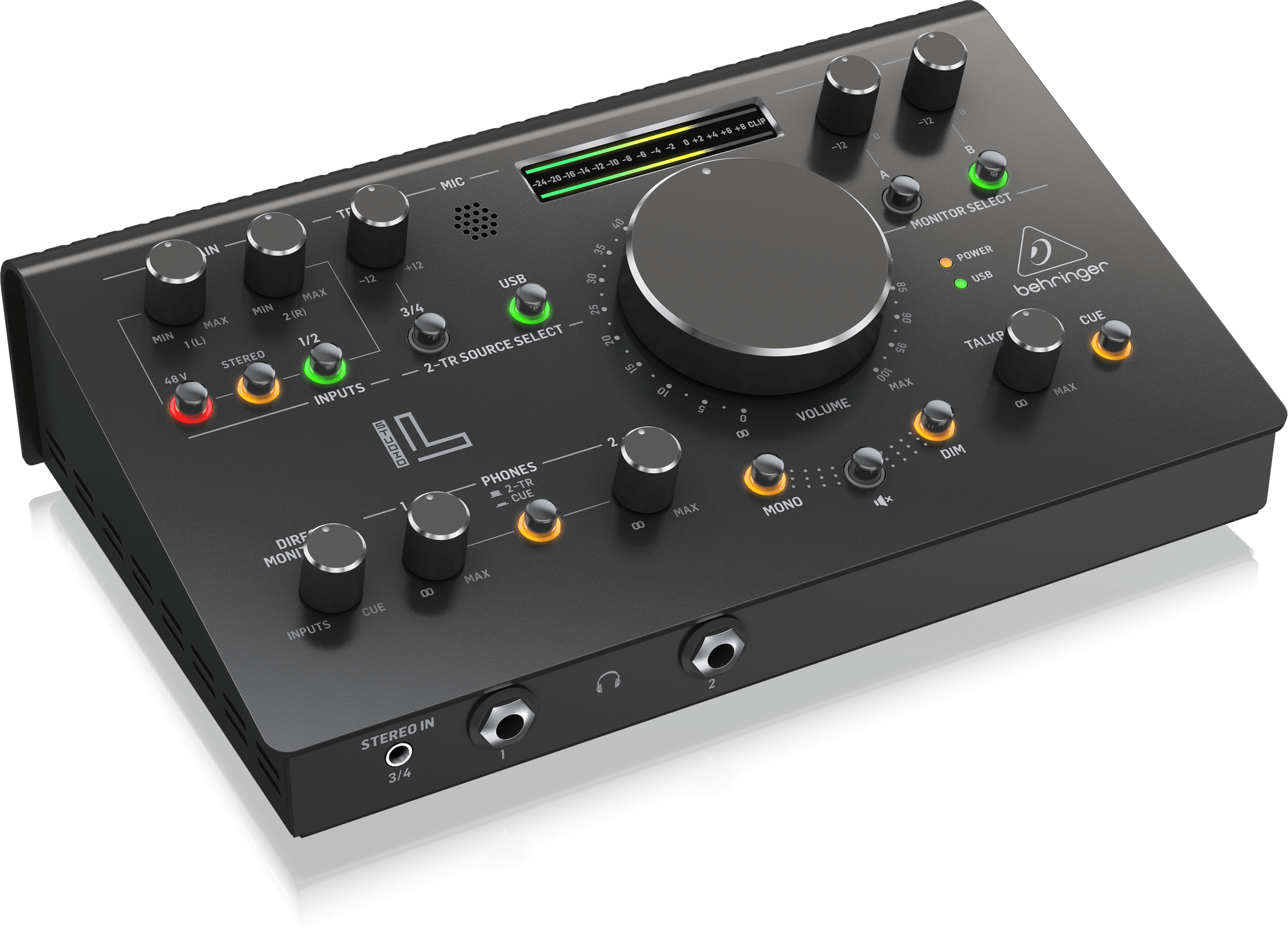 Behringer Studio L High-End Studio Control and Communication Center with Midas Preamps, 192 kHz 2x2 USB Audio Interface and VCA Stereo Tracking