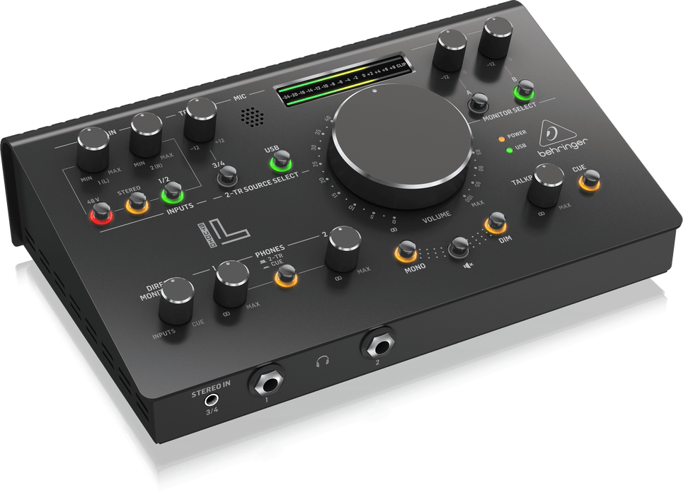 Behringer Studio L High-End Studio Control and Communication Center with Midas Preamps, 192 kHz 2x2 USB Audio Interface and VCA Stereo Tracking