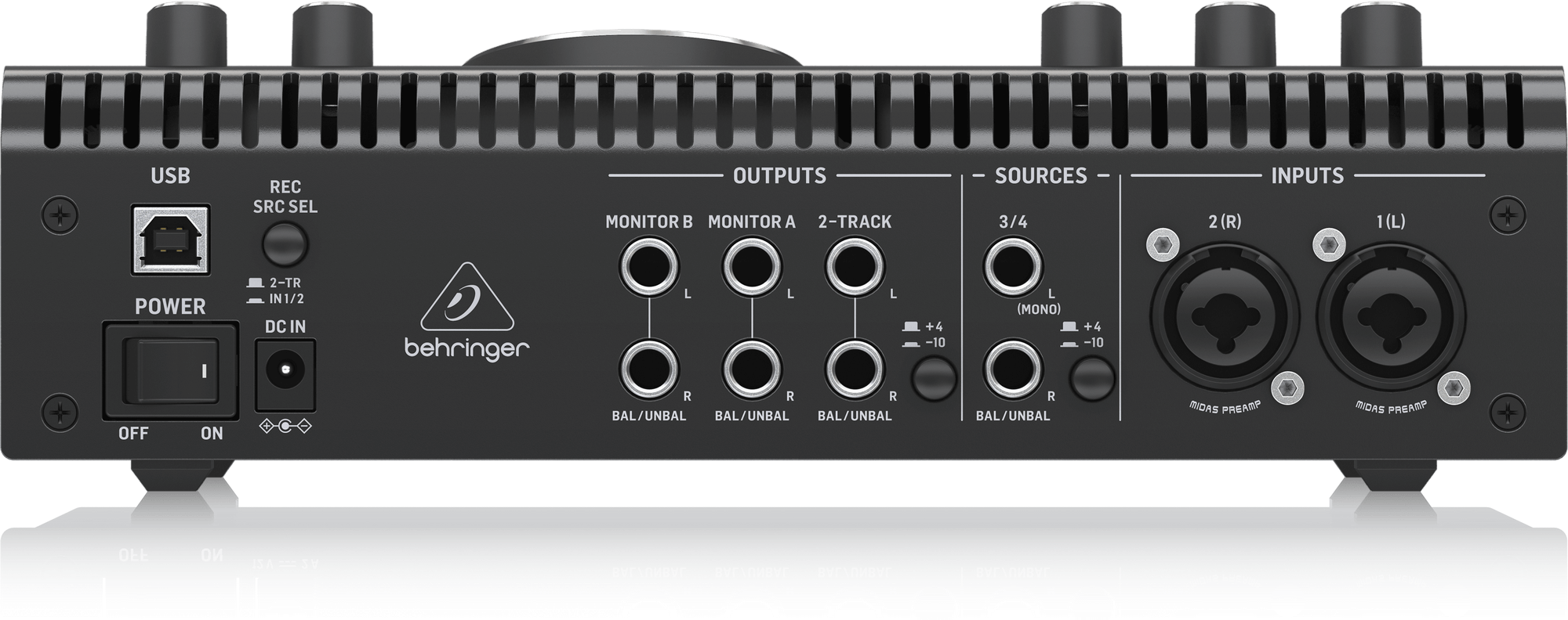 Behringer Studio L High-End Studio Control and Communication Center with Midas Preamps, 192 kHz 2x2 USB Audio Interface and VCA Stereo Tracking