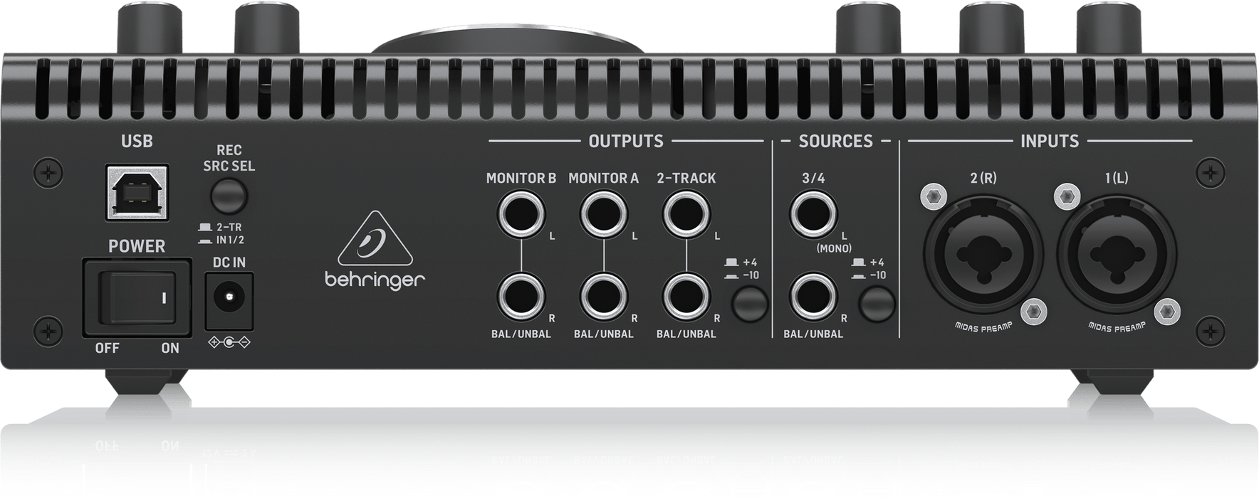 Behringer Studio L High-End Studio Control and Communication Center with Midas Preamps, 192 kHz 2x2 USB Audio Interface and VCA Stereo Tracking