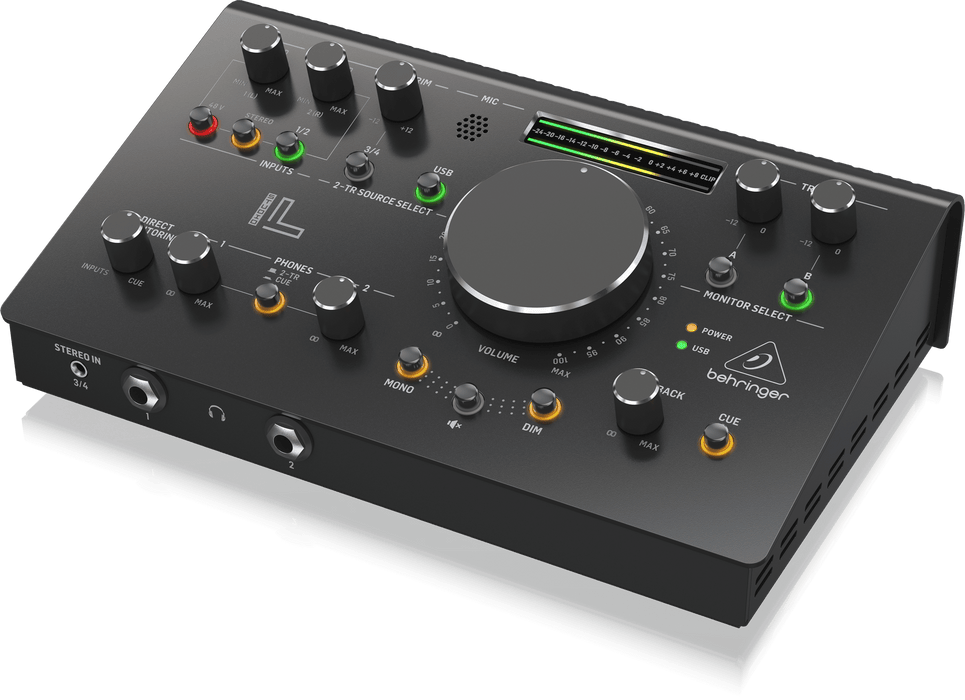 Behringer Studio L High-End Studio Control and Communication Center with Midas Preamps, 192 kHz 2x2 USB Audio Interface and VCA Stereo Tracking