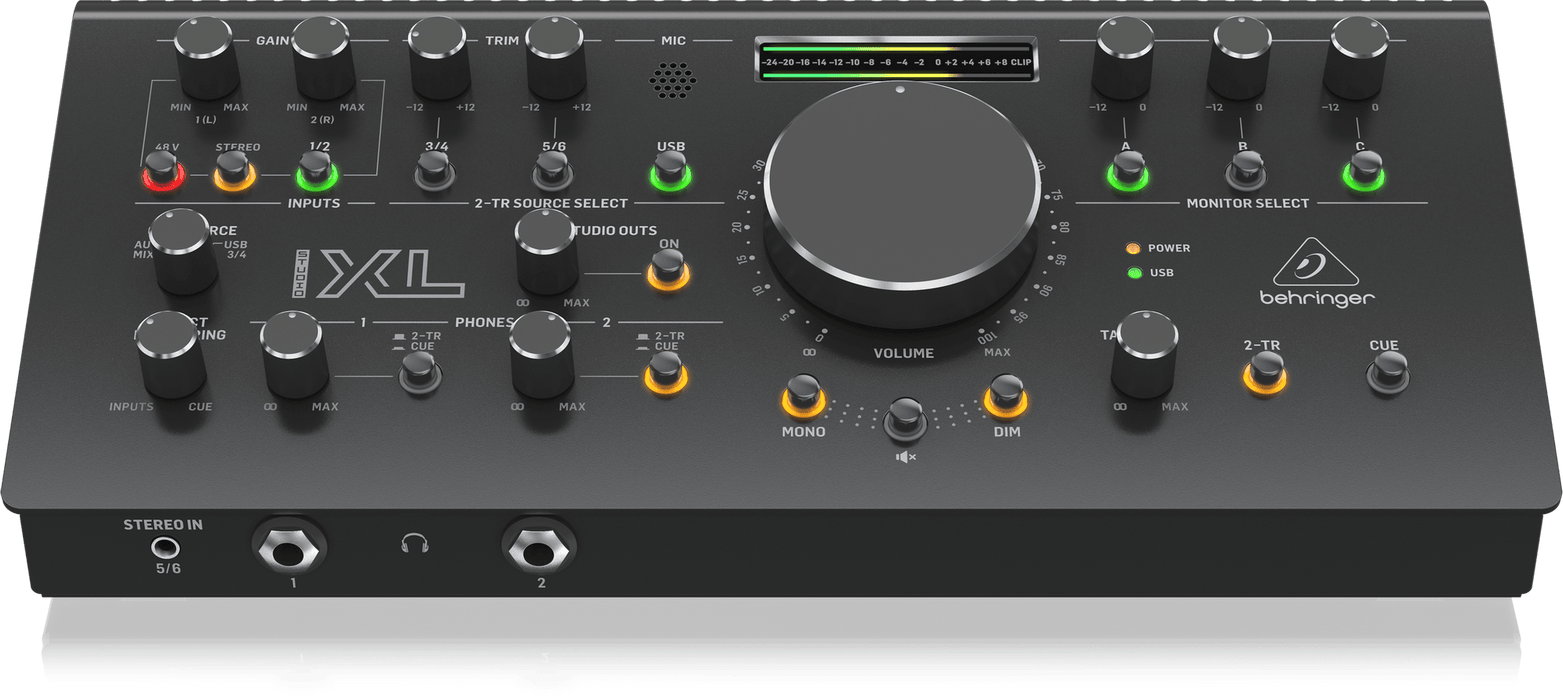 Behringer Studio XL High-End Studio Control and Communication Center with Midas Preamps, 192 kHz 2x4 USB Audio Interface and VCA Stereo Tracking