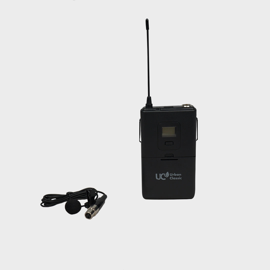 Urban Classic SVF 212080 Wireless Microphone System with Handheld and Bodypack Head Mic, UHF Transmission, 100+100 Channels, HISS Noise Cancellation and 90m Coverage for Professional Audio Applications