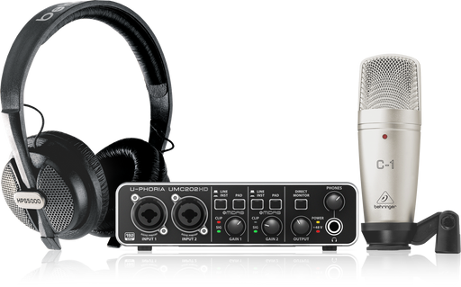 Behringer U-Phoria Studio Pro Complete Recording Bundle with High-Definition USB Audio Interface, Condenser Microphone, Studio Headphones and More