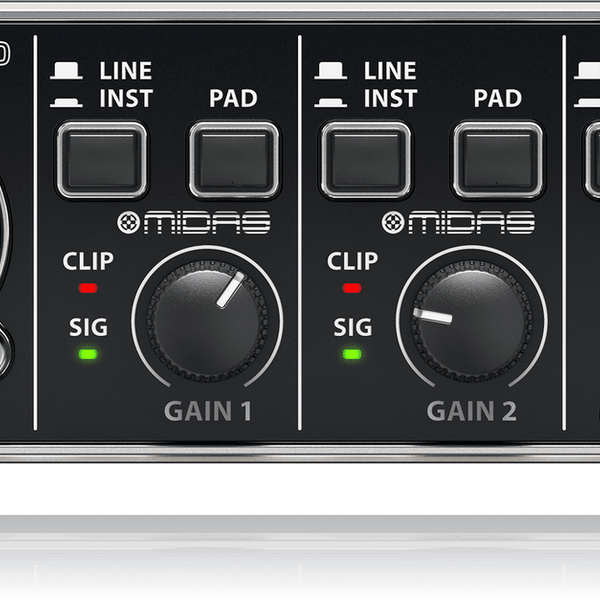 Behringer U-Phoria UMC204HD Audiophile 2x4, 24-Bit/192 kHz USB Audio/M