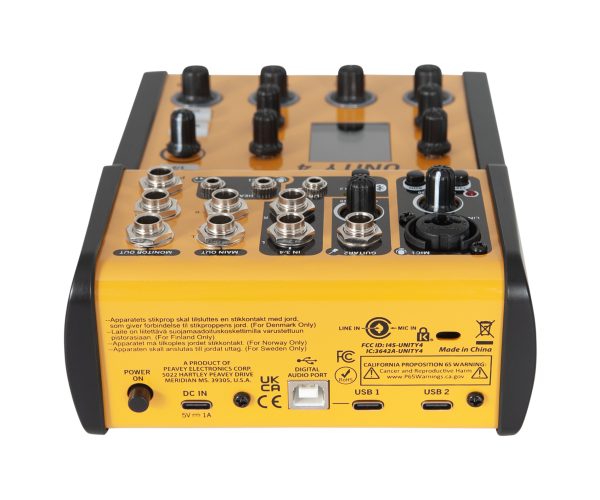 Peavey Unity 4 DM Compact 4-Channel Mixer with DSP Effects, USB/Bluetooth Playback & 3-Band EQ - Audiomaxx India