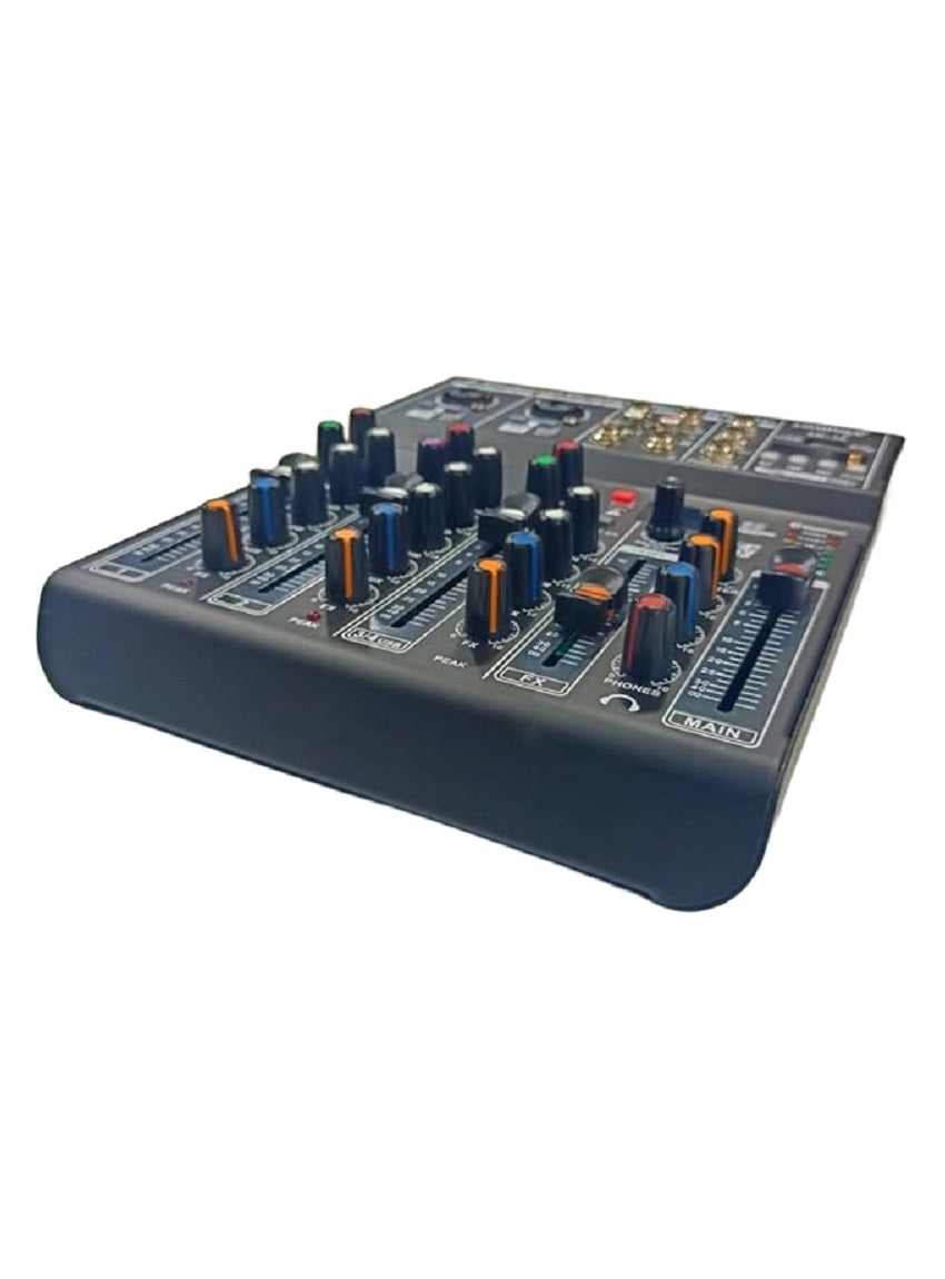 SoundX SK22 Audio Mixer 4 Ch. With  Digital Display, USB, MP3, Bluetooth & Effects