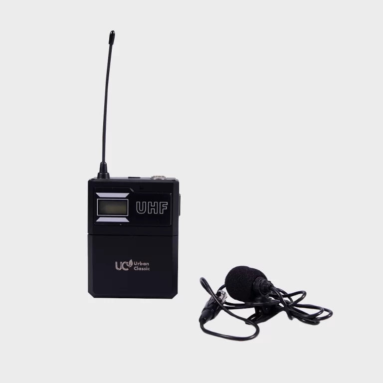 Urban Classic VF 212060C Wireless Microphone System with Handheld and Bodypack Head Mic, UHF Transmission, 100+100 Channels and 50m Coverage for Professional Audio Applications - Audiomaxx India
