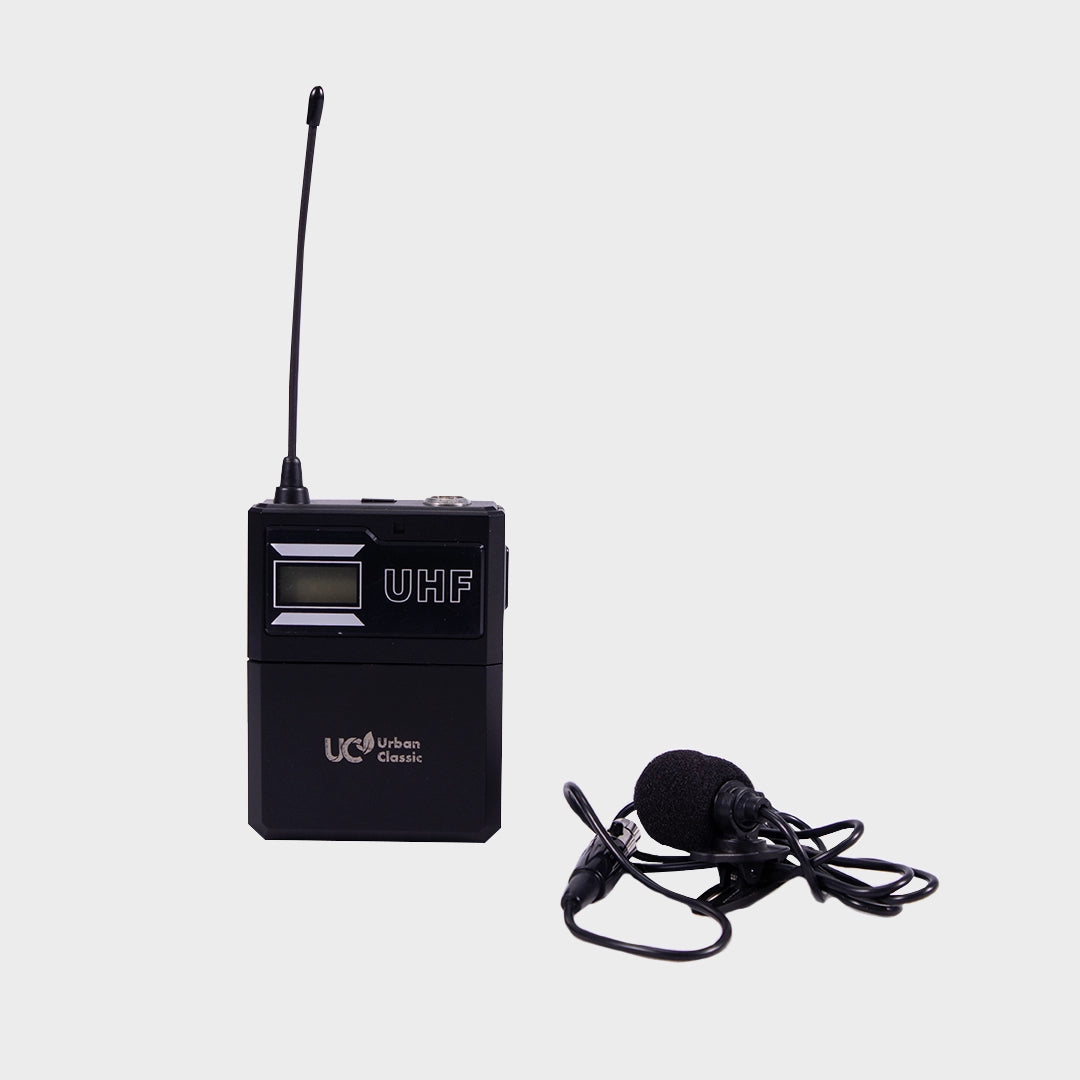 Urban Classic VF 222060C Dual Bodypack Wireless Microphone System with Head Mics, UHF Transmission, 100+100 Channels and 50m Coverage for Professional Hands-Free Audio Applications