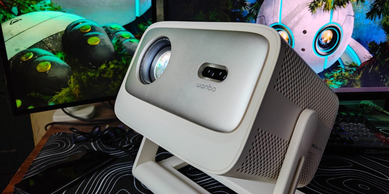 Wanbo Vali 1 Pro Smart LCD Projector – Native 1080p Full HD, 500 ANSI Lumens, Auto Focus ,120° Gimbal Stand , Smart Auto Setup - Audiomaxx India
