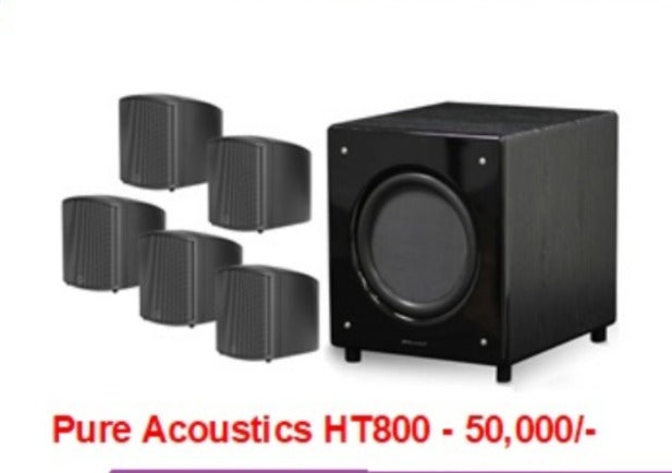 Pure Acoustics 5.1 Satellites Speaker Package HT-800 with Supernova 5 SN10 Subwoofer - Set