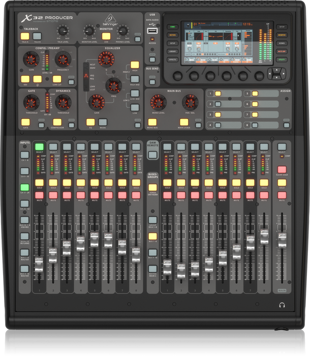 Behringer X32 Producer 40-Input, 25-Bus Rack-Mountable Digital Mixing Console with 16 Programmable Midas Preamps, 17 Motorized Faders, 32-Channel Audio Interface and iPad/iPhone * Remote Control