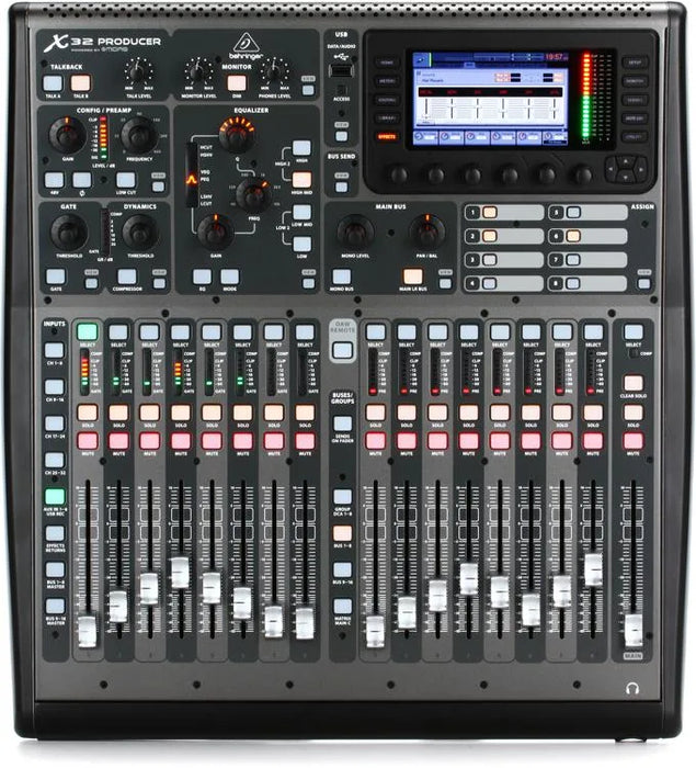 Behringer X32 Producer 40-Input, 25-Bus Rack-Mountable Digital Mixing Console with 16 Programmable Midas Preamps, 17 Motorized Faders, 32-Channel Audio Interface and iPad/iPhone * Remote Control