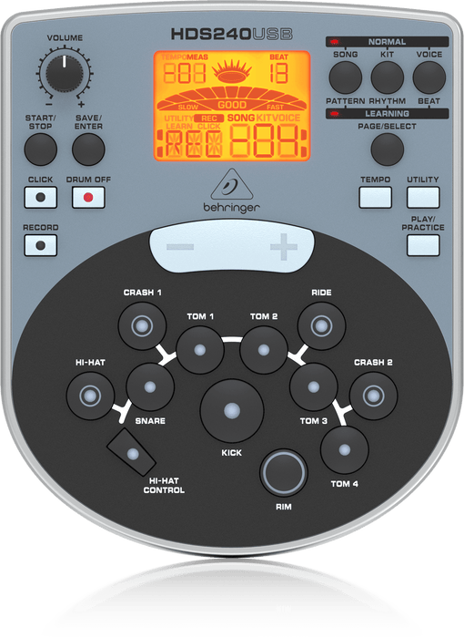 Behringer XD80USB High-Performance 8-Piece Electronic Drum Set with 175 Sounds, 15 Drum Sets, LCD Display and USB/MIDI Interface