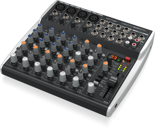 Behringer XENYX 1202SFX Premium Analog 12-Input Mixer with USB Streaming Interface and Klark Teknik Effects - Each