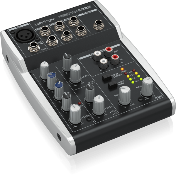 Behringer XENYX 502S Premium Analog 5-Input Mixer with USB Streaming Interface - Each