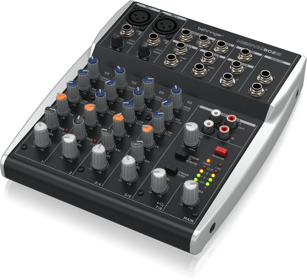 Behringer XENYX 802S Premium Analog 8-Input Mixer with USB Streaming Interface - Each