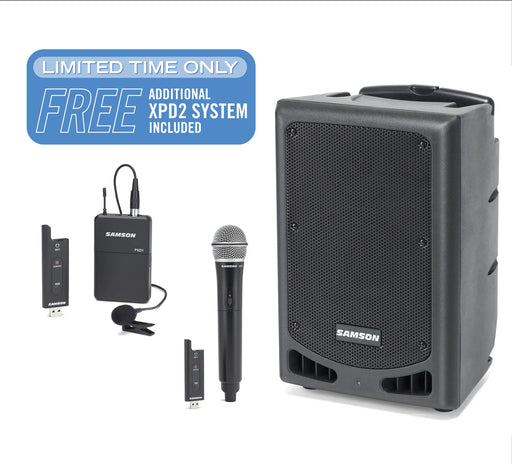Samson Expedition XP208w Rechargeable Portable PA with Handheld Wireless System - Set