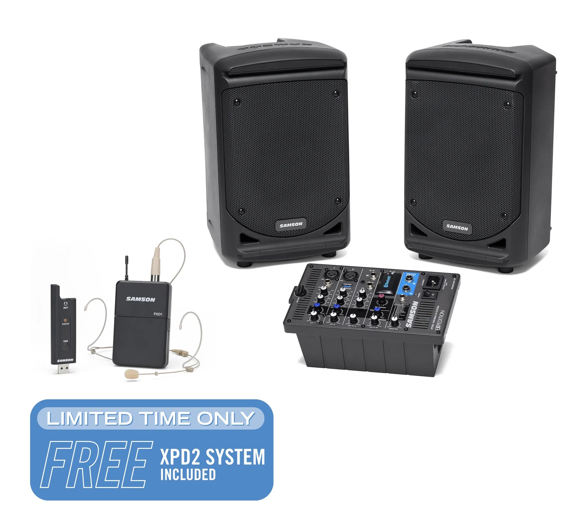 Samson Expedition XP300 300-Watt Portable PA System - Set