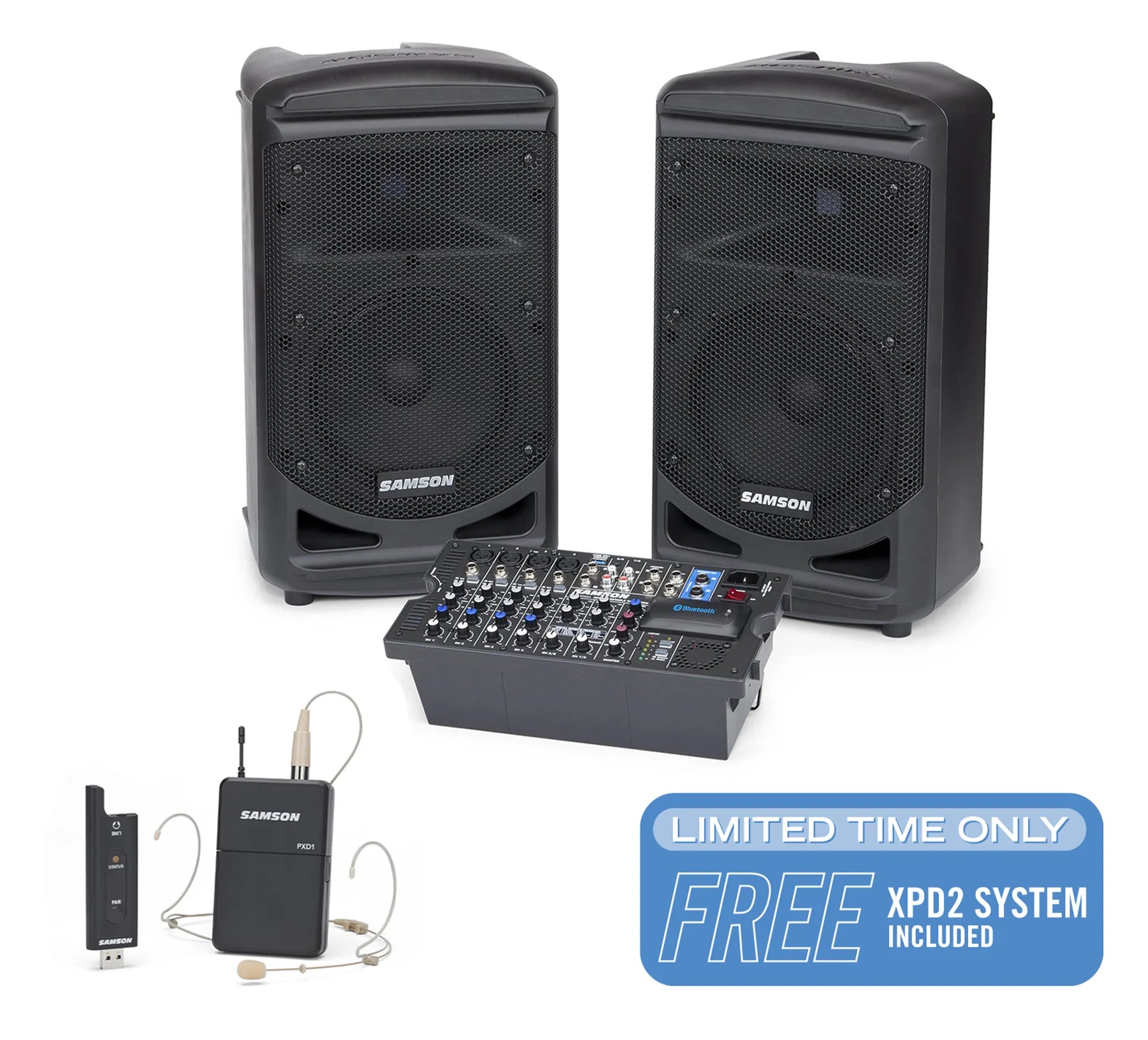 Samson Expedition XP800 800-Watt Portable PA System - Set