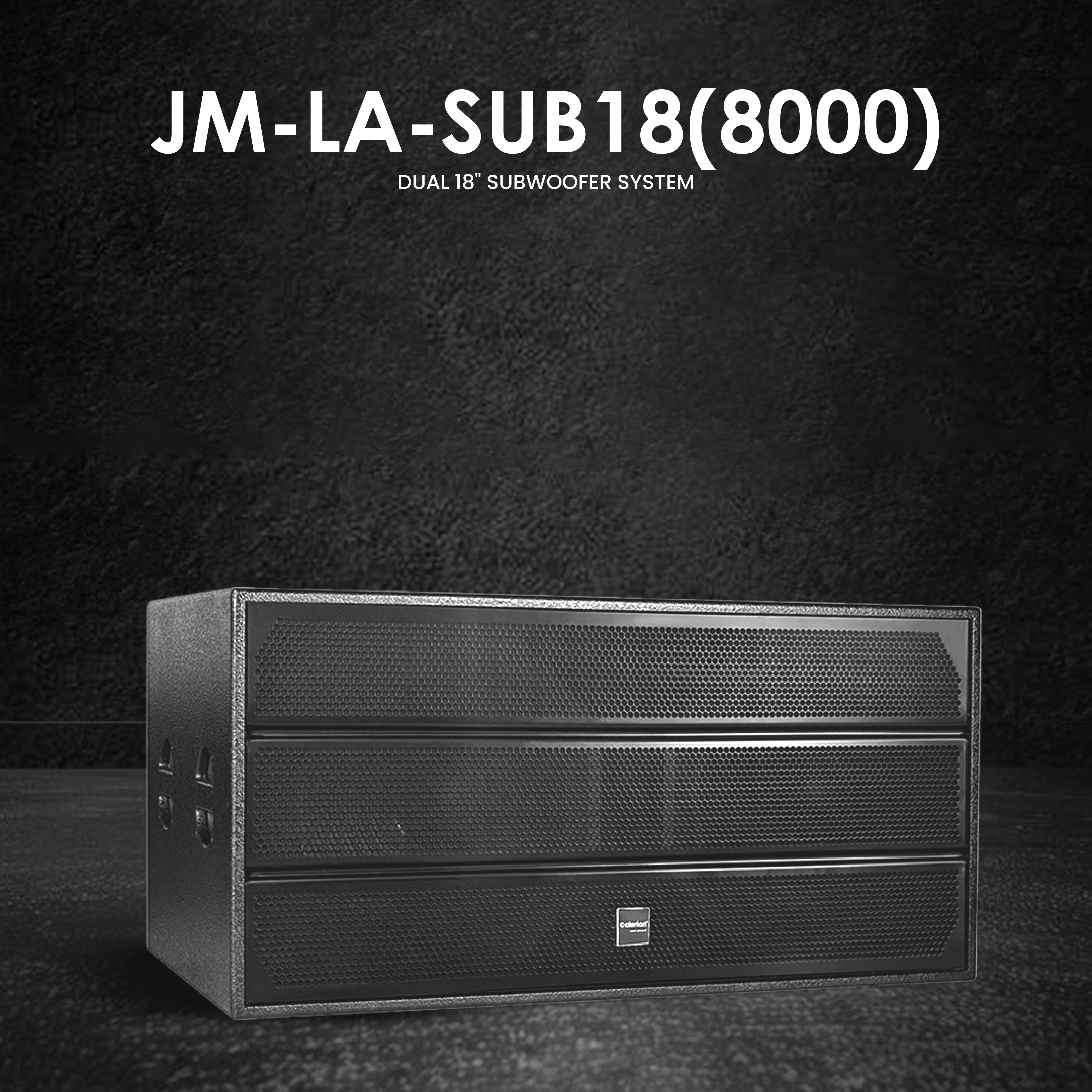 Clarion JM-LA-SUB18-8000 Long Throw Hi Bass Dual 18" 4000W Line Array Subwoofer System - Each