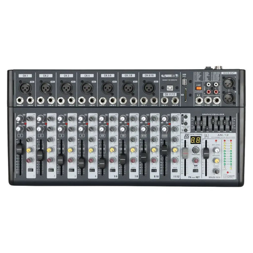 Beta3 AN12 12 Channel Professional Mixer with 7 Mic Input, 1 Stereo Input - Each