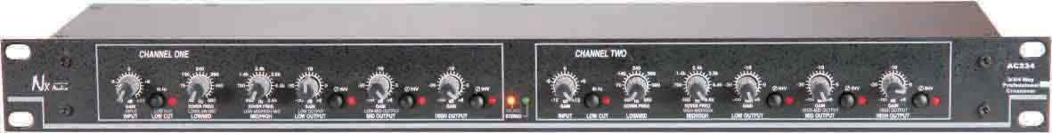 NX Audio  AC234– Versatile Stereo/Mono Active Crossover