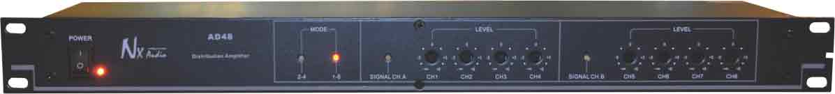 NX Audio AD48 Distribution Amplifier 2-In 8-Out